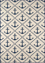 Anchors Away Ivory Indoor/Outdoor Rug - 7 x 10