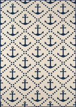Anchors Away Ivory Indoor/Outdoor Rug - 7 x 10