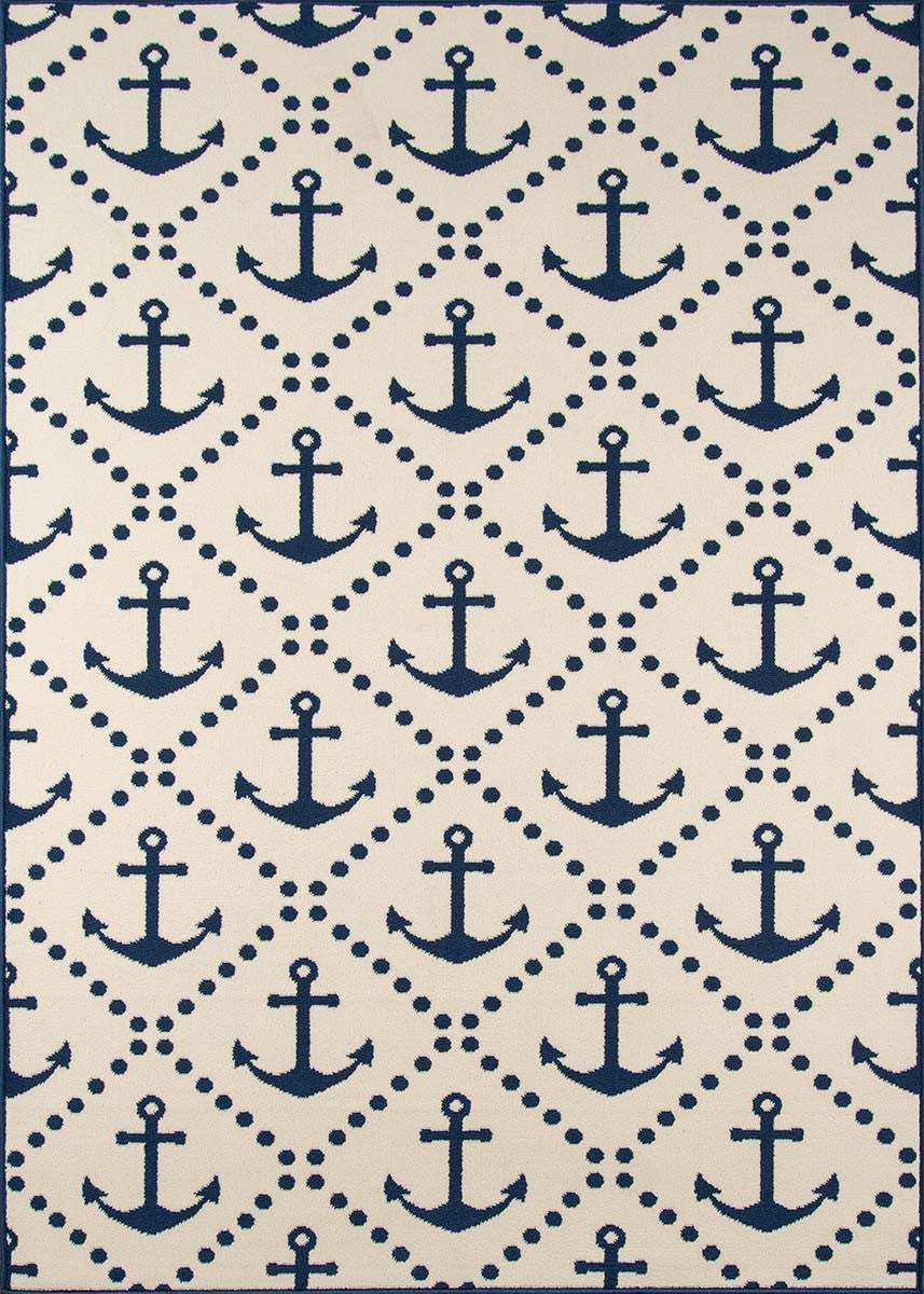 Anchors Away Ivory Indoor/Outdoor Rug - 7 x 10