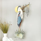 Heron at Sunrise Metal Wall Art