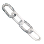 White & Gray Marble Oval Chains