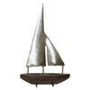 Pewter & Stained Wood Sailboat - Small