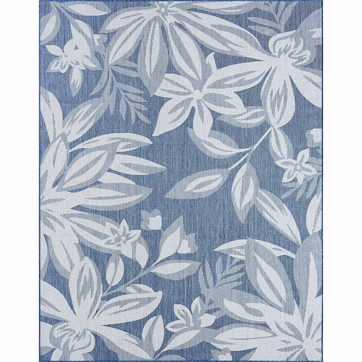 Fiji Flowers Blue Rug - 8 x 10
