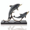 Playful Dolphin Duo Sculpture
