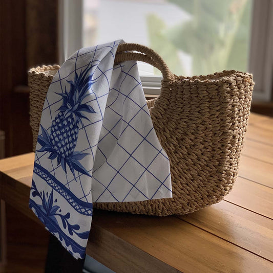 Tropical Pineapple Kitchen Towels - Set of 4