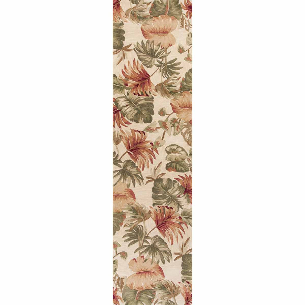 Sparta Beige Palm Leaves Rug - 3 x 10