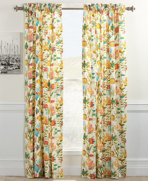 Reef Jubilee Lined Rod Pocket Panels - Set of 2