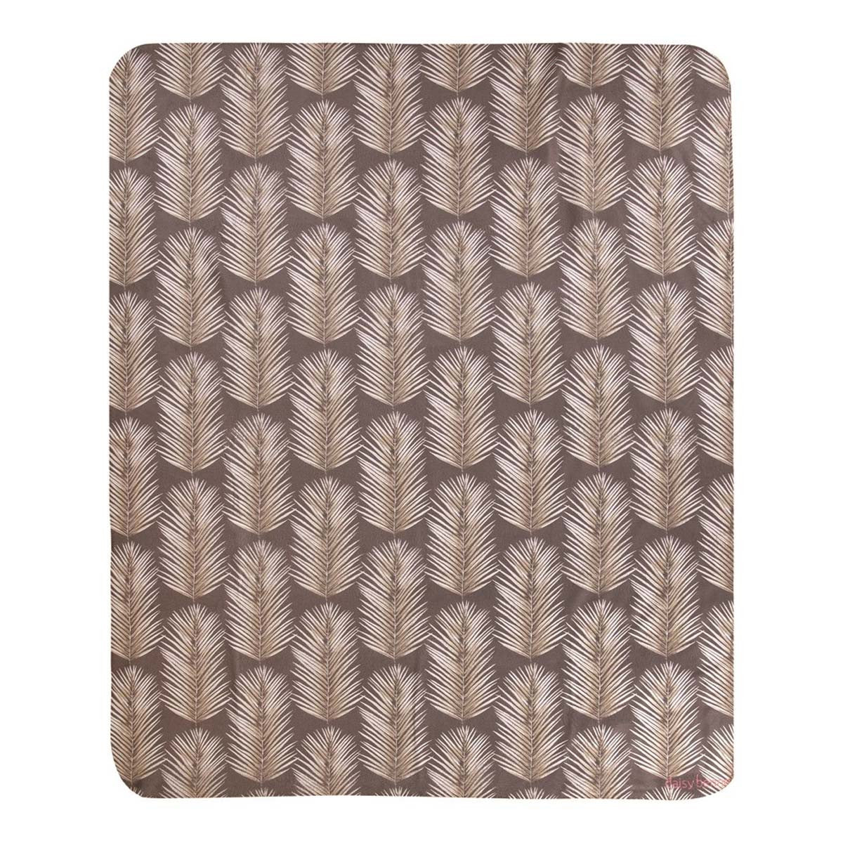Tropical Elegance Fleece Throw - Brown