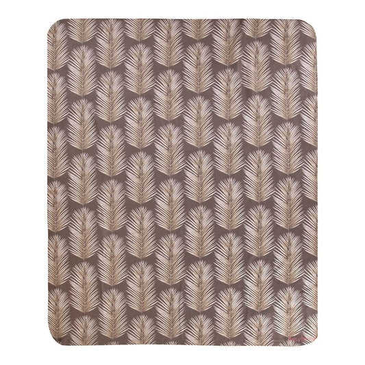 Tropical Elegance Fleece Throw - Brown