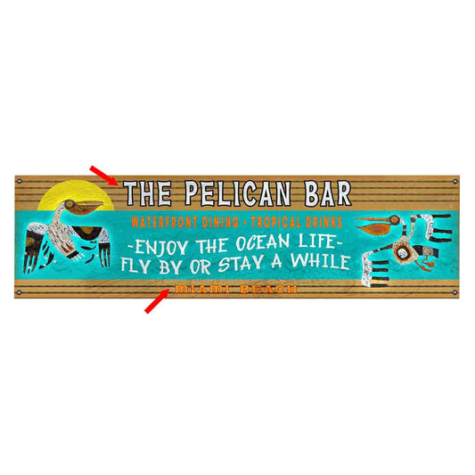 Pelican Bar Personalized Wall Art