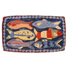 Swimming Fish Hooked Wool Pillow - 16 x 20 - OUT OF STOCK UNTIL 11/03/2026