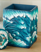 Blue Sea Turtle Waste Basket