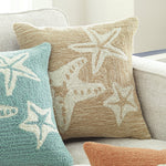 Starfish Sea Neutral Indoor/Outdoor Pillow - OVERSTOCK