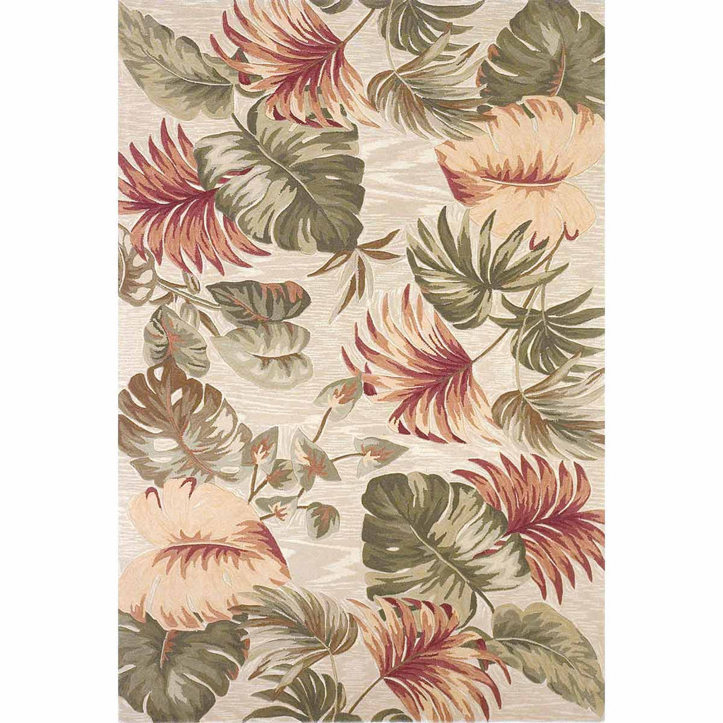 Sparta Beige Palm Leaves Rug - 8 x 10
