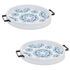 Blue Tie Dye Trays - Set of 2