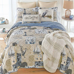 Shoreline Dreams Quilt Bed Set - King