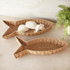 Seagrass Fish Baskets - Set of 2 - SALE