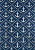 Anchors Away Navy Indoor/Outdoor Rug - 4 x 6