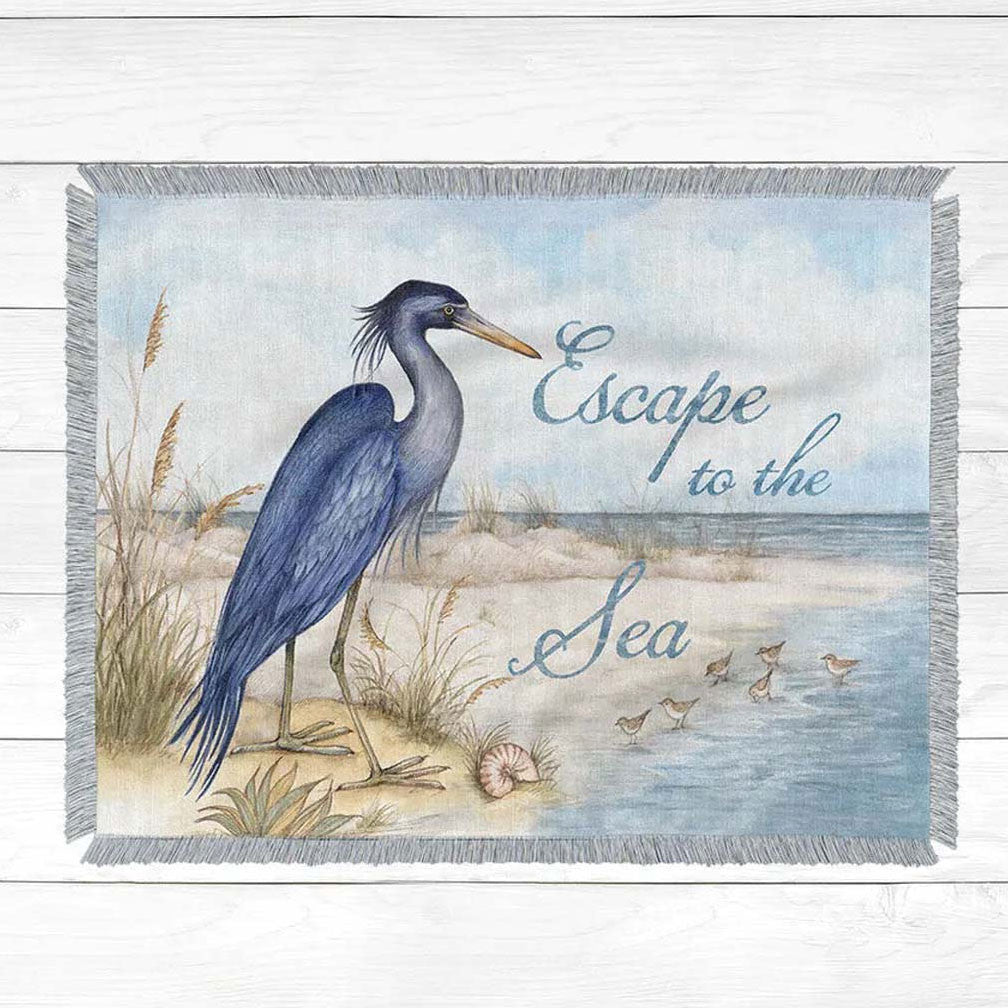 Blue Heron Throw - Large