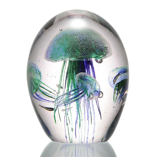 Jellyfish Quartet Art Glass - Blue & Green