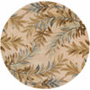 Sparta Ivory Tropical Branches Rug - 8 Ft Round