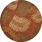 Havana Rust Fern View Rug - 8 Ft Round