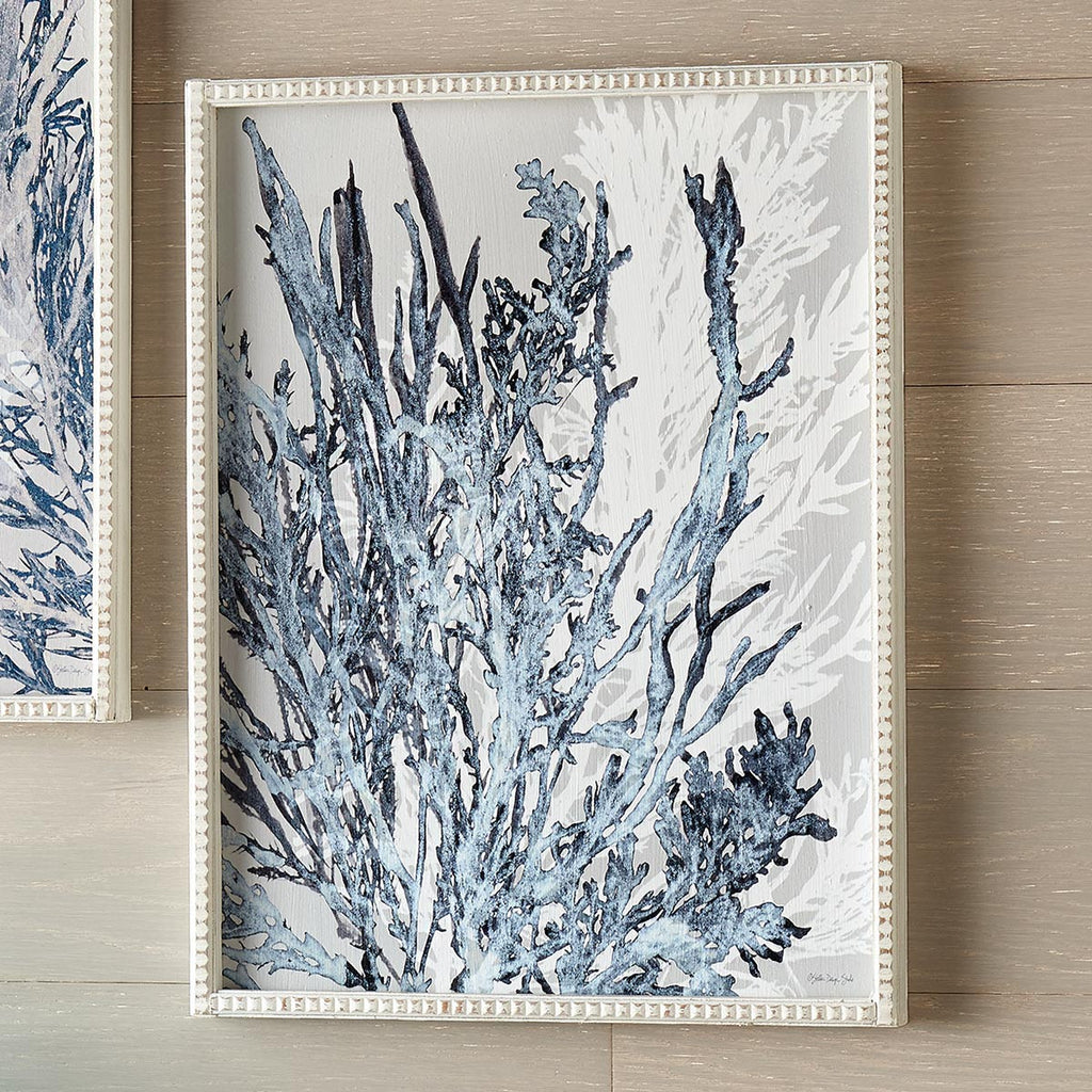 Blue & White Coral Wall Art - 2