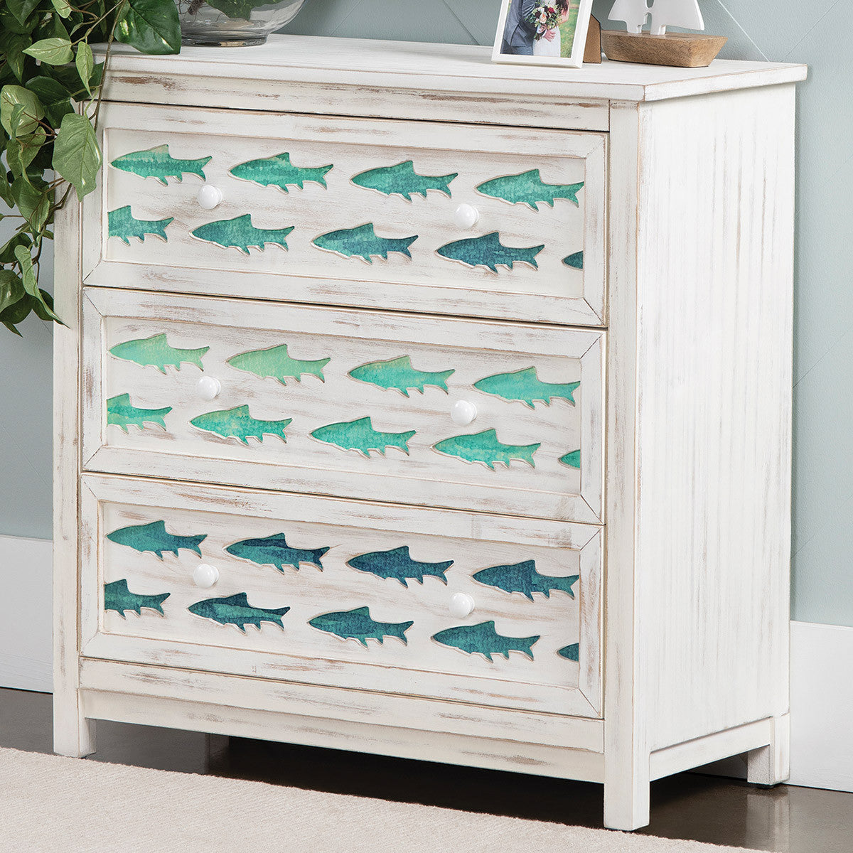Nautical Bliss White Washed Chest - OUT OF STOCK UNTIL 09/11/2026
