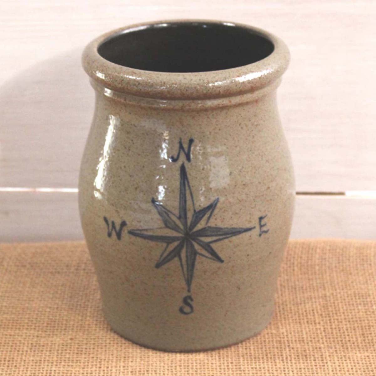 Nautical Compass Utensil Jar