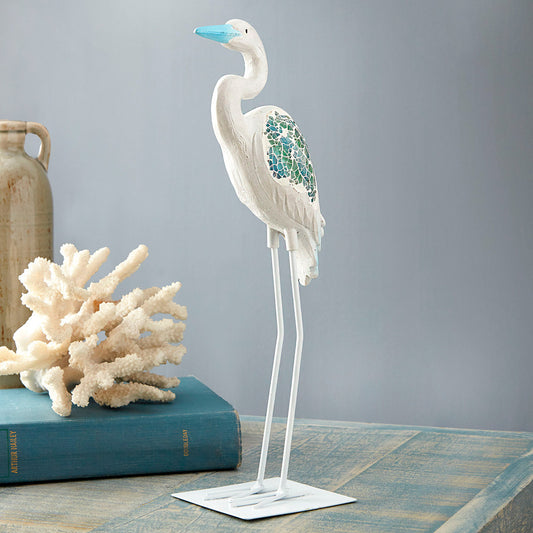 Mosaic Crane Statue