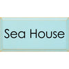 Aqua Sea House Wood Sign