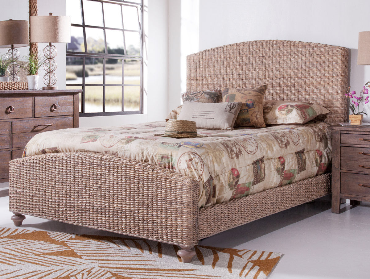 Driftwood Complete Gray Woven Bed - Queen