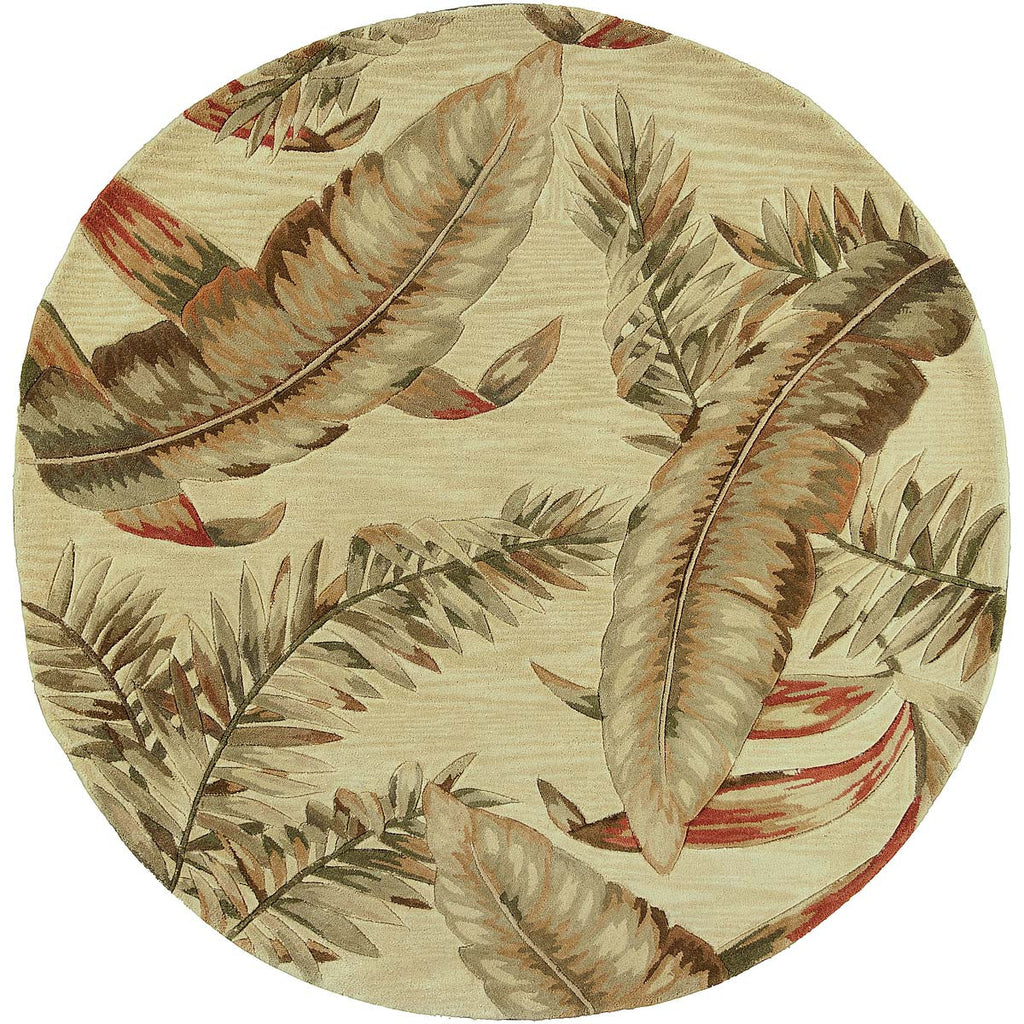 Sparta Ivory Ferns Rug - 6 Ft Round
