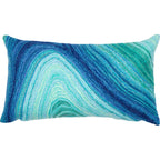 Aqua Currents Oblong Accent Pillow