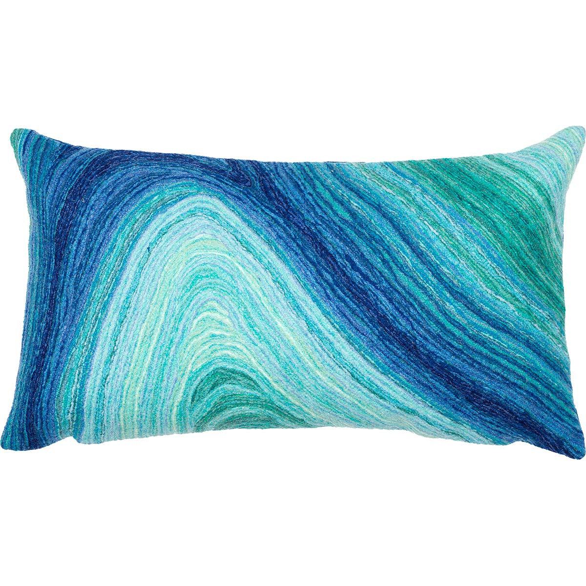 Aqua Currents Oblong Accent Pillow