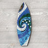 Swirling Wave Mosaic Surfboard Wall Art