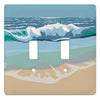 Waves Double Switch Plate
