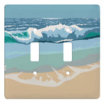 Waves Double Switch Plate