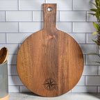 Scope Teak Round Serving Board