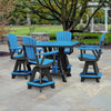 Aruba Square Table & Swivel Chair Set - OUT OF STOCK UNTIL 07/08/2026