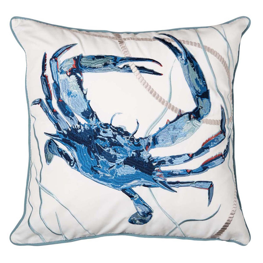 Crabsolutely Coastal Indoor/Outdoor Pillow