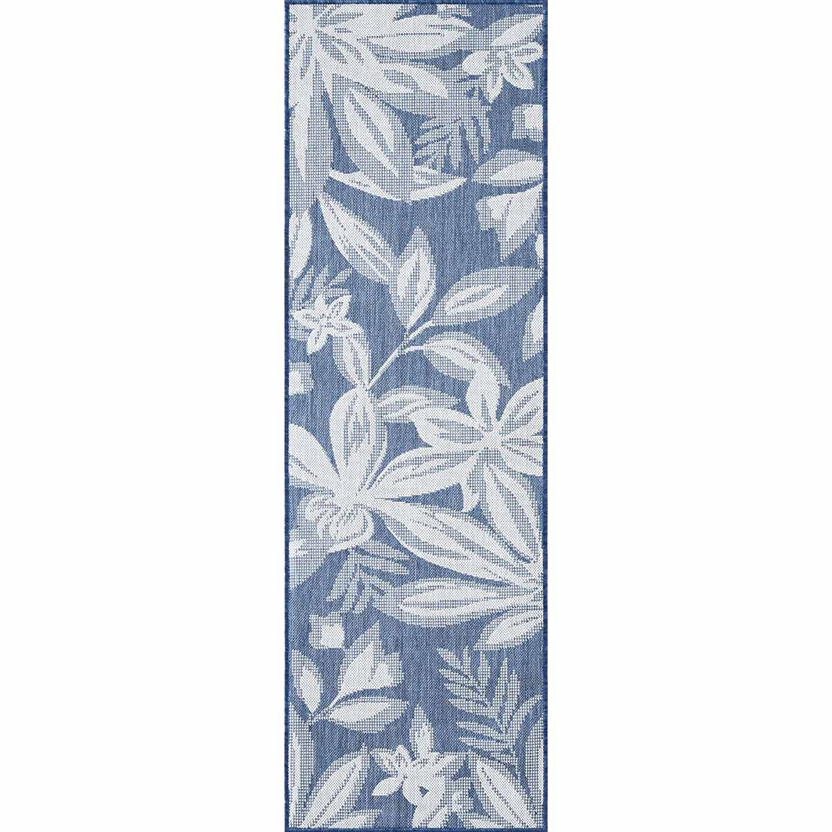 Fiji Flowers Blue Rug - 2 x 7