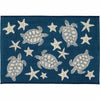 Navy Turtle Stars Rug - 2 x 3