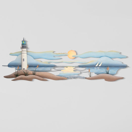 Lighthouse Sunset Wall Art
