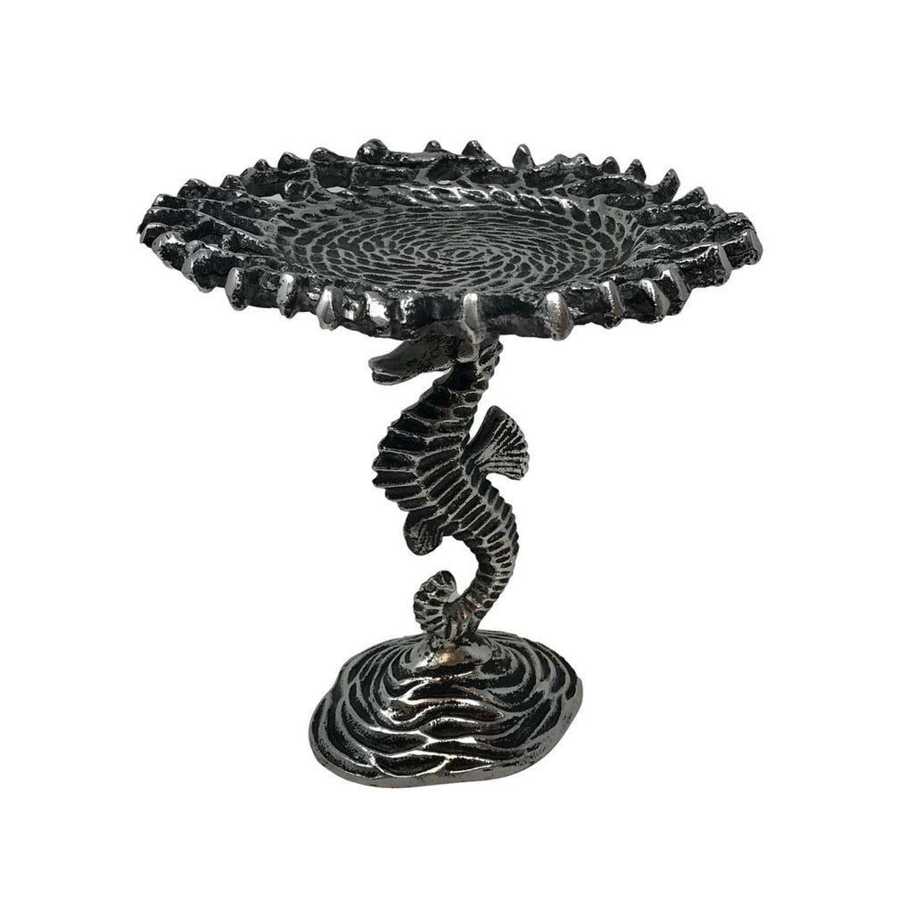 Swimming Seahorse Pedestal Dish - Small