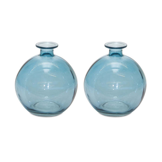 Salt Water Glass Vases - Set of 2