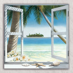 Island Romance Personalized Stretched Canvas Art - Small