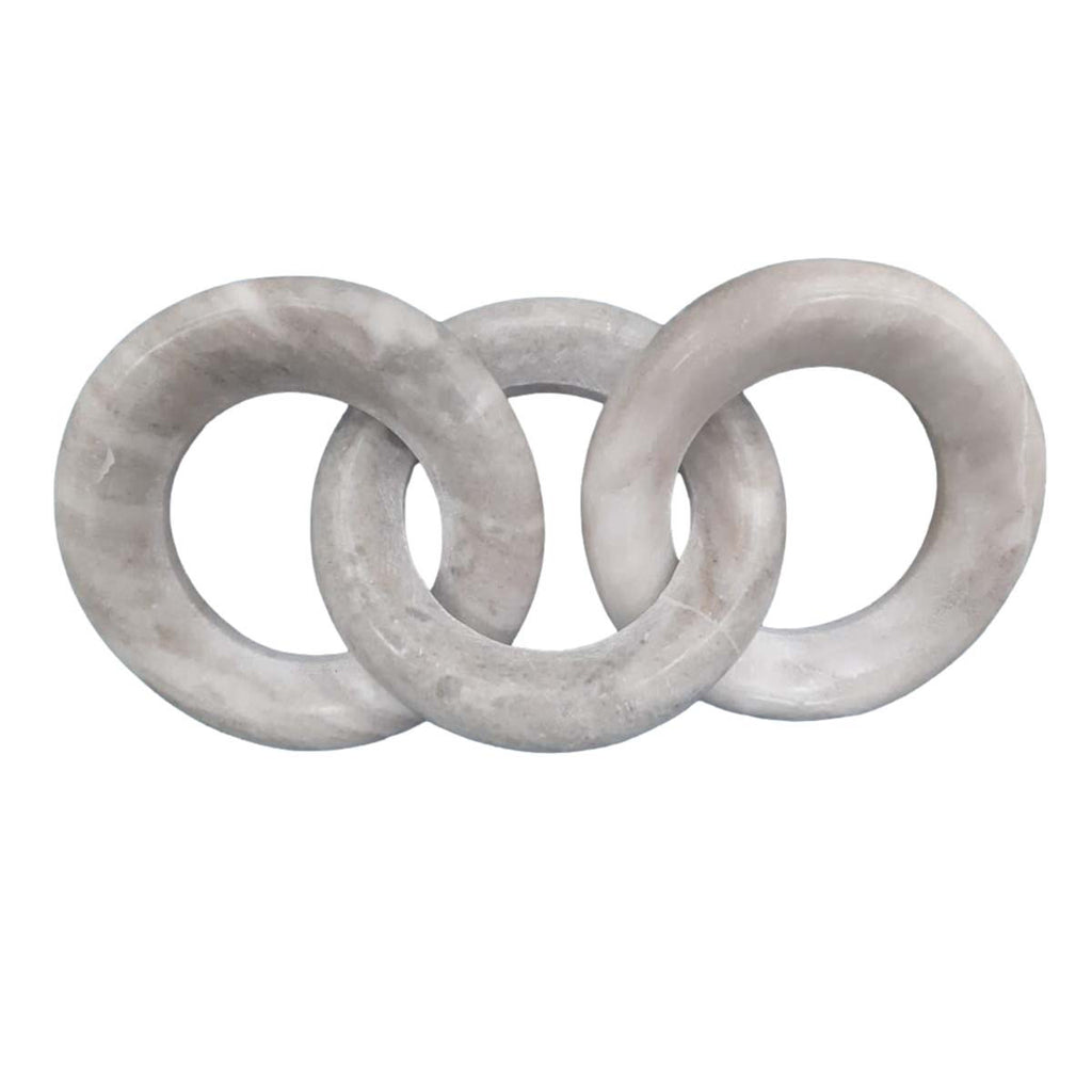 Marble Round Chain Trio - Ivory