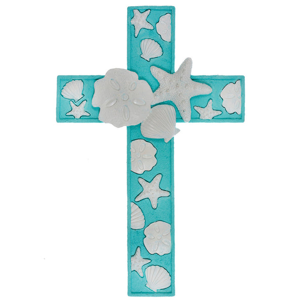 Seashell Wall Cross - SALE