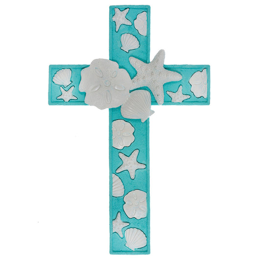 Seashell Wall Cross - SALE